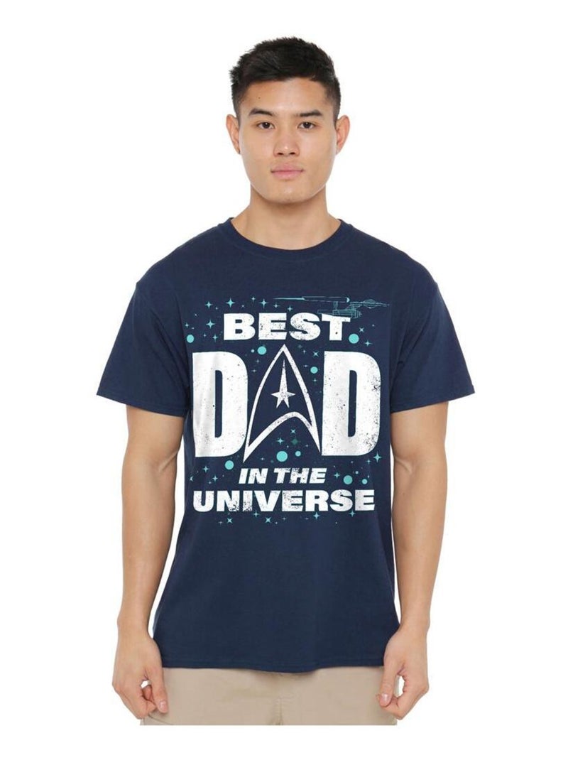 Star Trek - T-shirt BEST DAD IN THE UNIVERSE Bleu marine - Kiabi