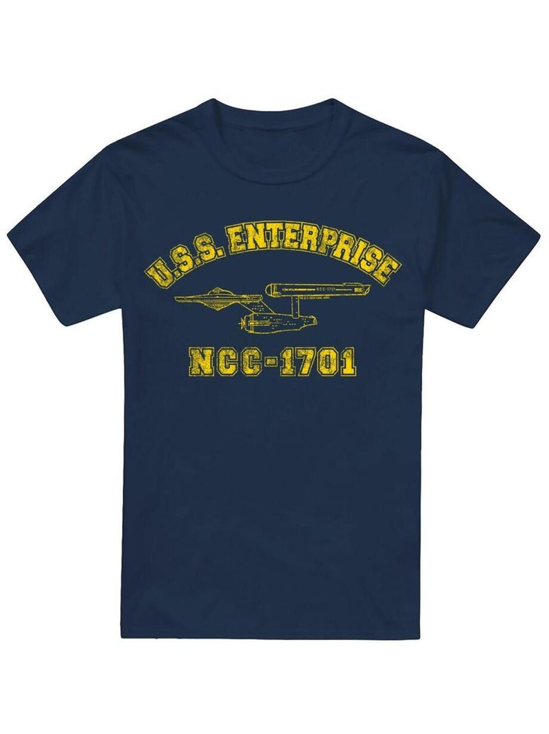 Star Trek - T-shirt ENTERPRISE ATHLETIC Bleu marine - Kiabi