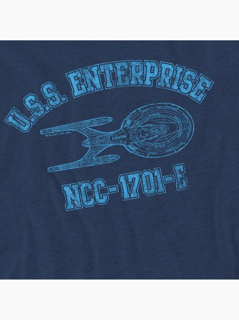 Star Trek - T-shirt ENTERPRISE E ATHLETIC Bleu marine - Kiabi