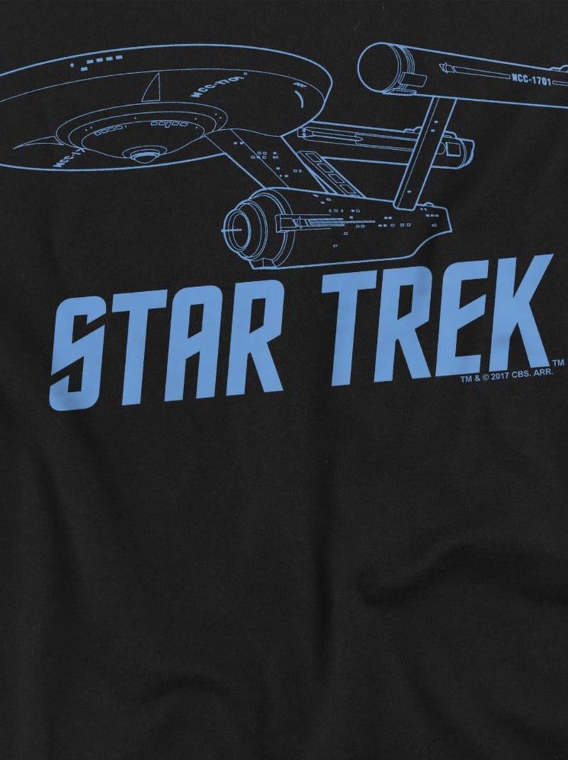 Star Trek - T-shirt ENTERPRISE Noir - Kiabi