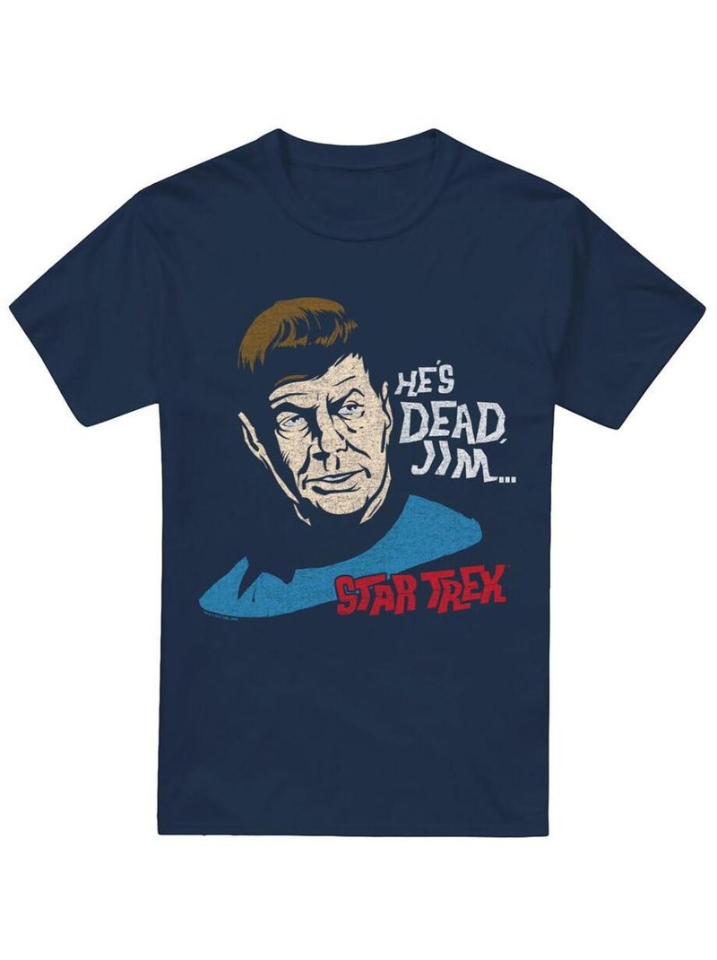 Star Trek - T-shirt HE'S DEAD JIM Bleu marine - Kiabi