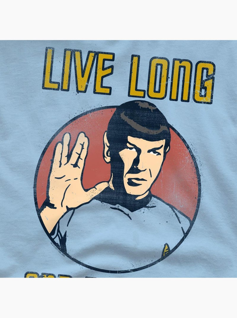 Star Trek - T-shirt LONG LIFE Bleu clair - Kiabi