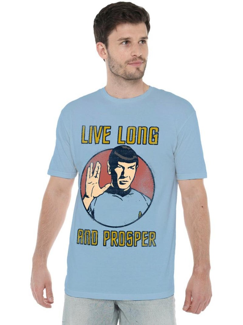 Star Trek - T-shirt LONG LIFE Bleu clair - Kiabi