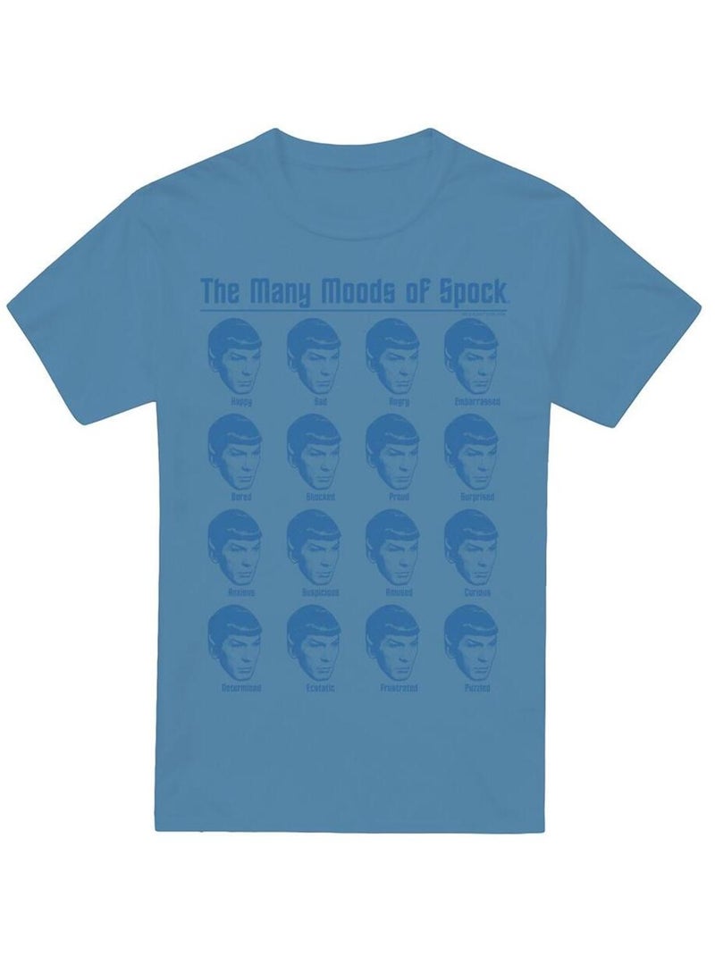 Star Trek - T-shirt MANY MOODS OF SPOCK Bleu clair - Kiabi