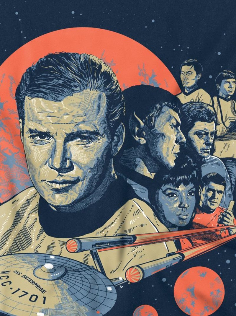 Star Trek - T-shirt motif/style poster Bleu marine - Kiabi