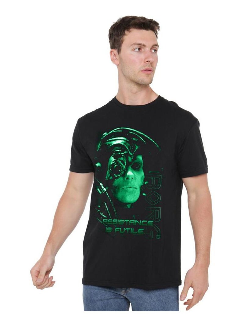 Star Trek - T-shirt RESISTANCE IS FUTILE Noir - Kiabi