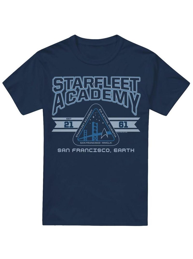Star Trek - T-shirt STARFLEET ACADEMY EARTH Bleu marine - Kiabi