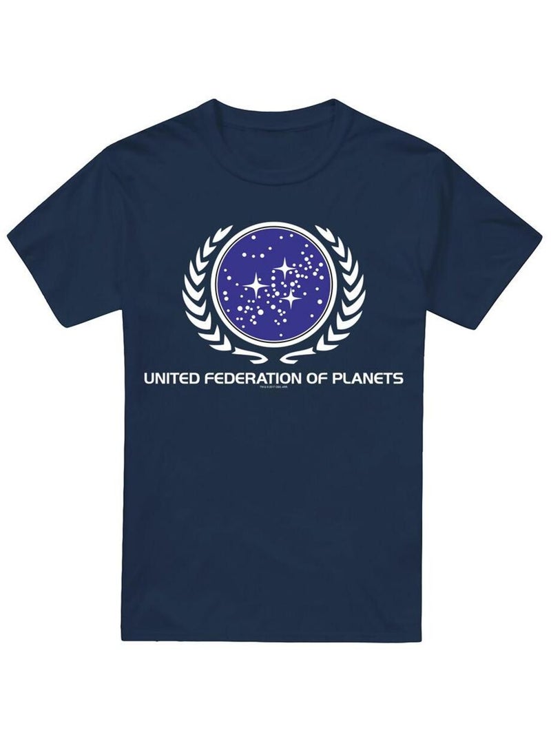 Star Trek - T-shirt UNITED FEDERATION Bleu marine - Kiabi
