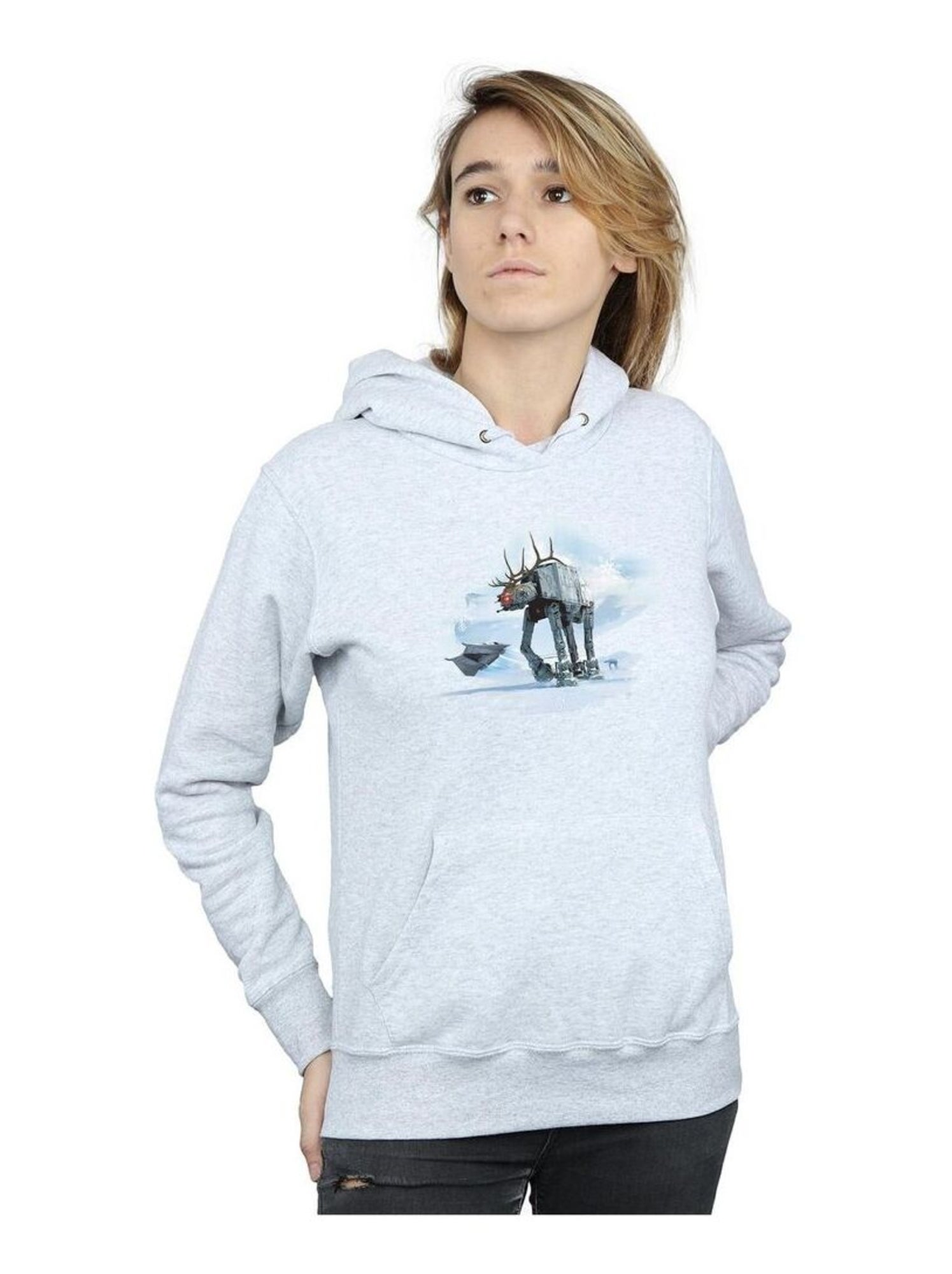 Sweat à Capuche Star Wars Garçon Gris - Taille AOP, Coton, Style Décontracté Geek