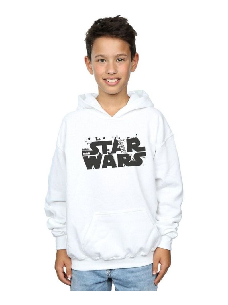 Star Wars - Sweat à capuche Blanc - Kiabi