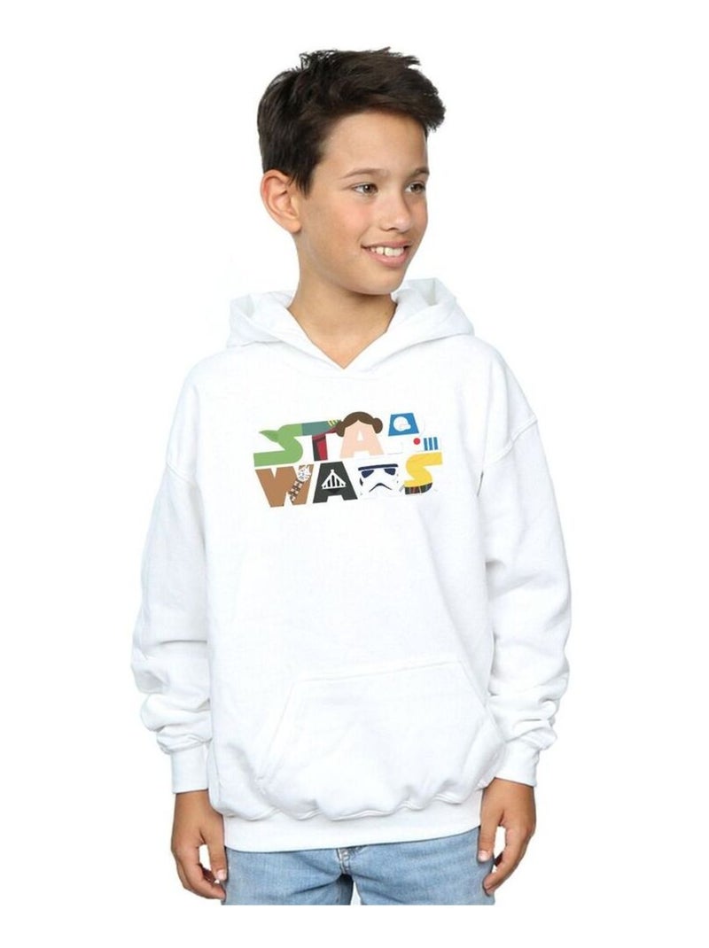 Star Wars - Sweat à capuche Blanc - Kiabi