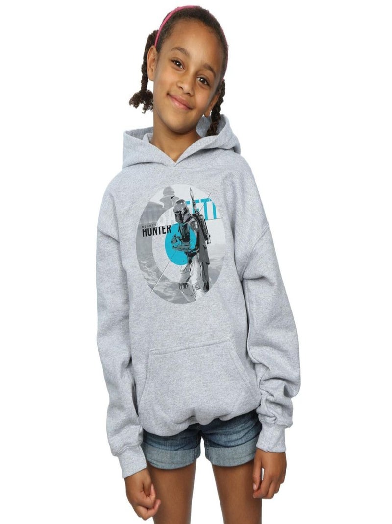 Sweat à Capuche Star Wars Garçon Gris - Taille AOP, Coton, Style Décontracté Geek