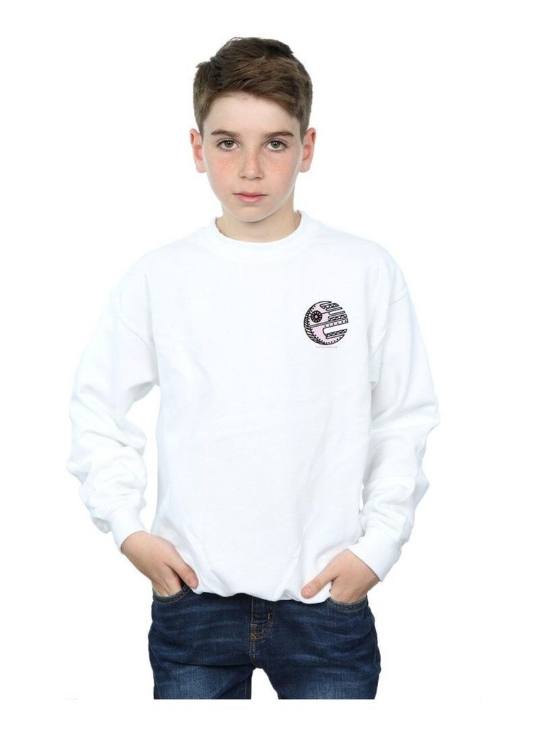 Star Wars - Sweat à capuche DEATH STAR Blanc - Kiabi