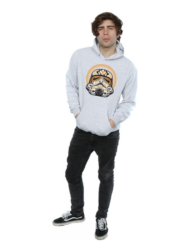Star Wars - Sweat à capuche DIA DE LOS MUERTOS Gris chiné - Kiabi
