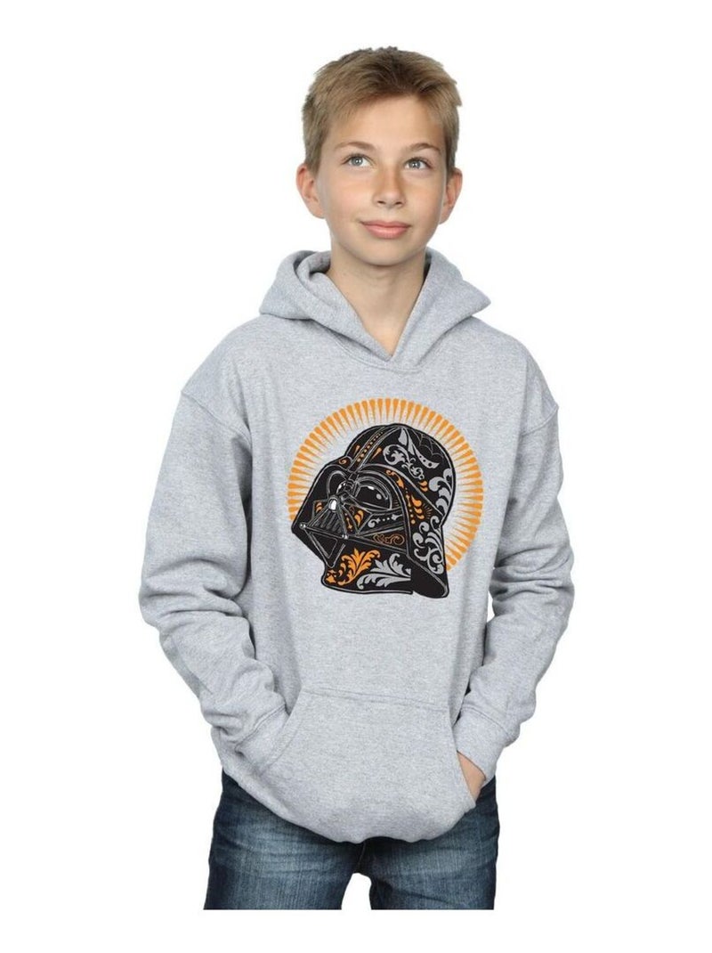 Star Wars - Sweat à capuche DIA DE LOS MUERTOS Gris chiné - Kiabi