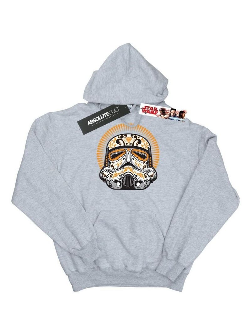 Star Wars - Sweat à capuche DIA DE LOS MUERTOS Gris chiné - Kiabi