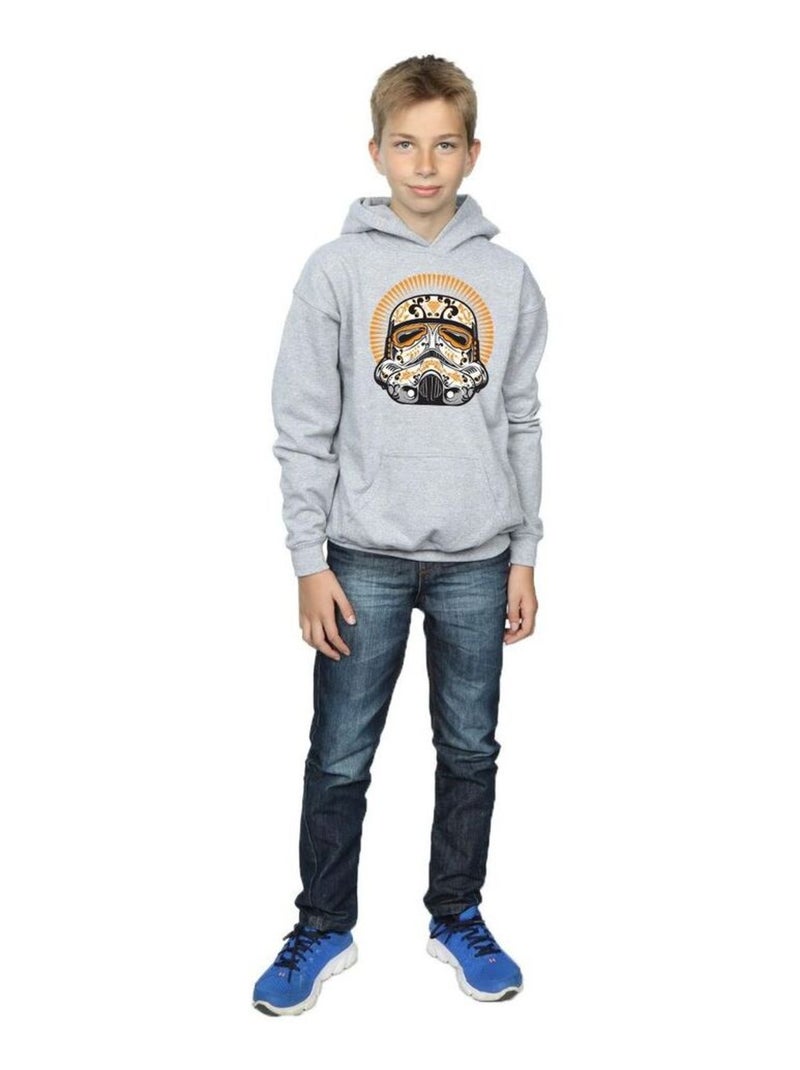 Star Wars - Sweat à capuche DIA DE LOS MUERTOS Gris chiné - Kiabi