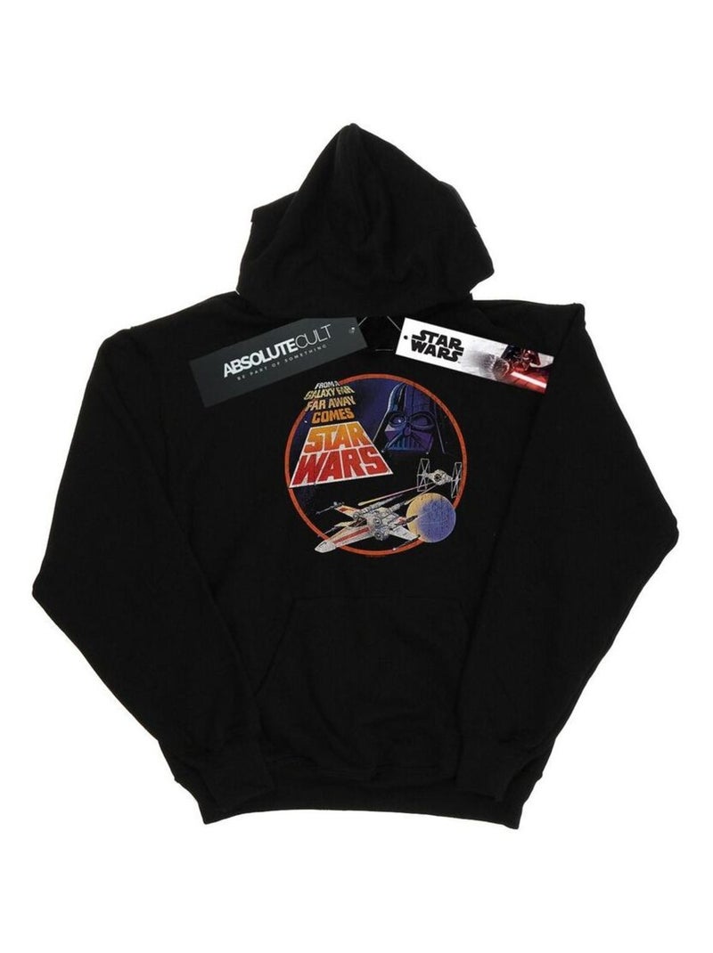 Star Wars - Sweat à capuche FROM A GALAXY FAR FAR AWAY Noir - Kiabi