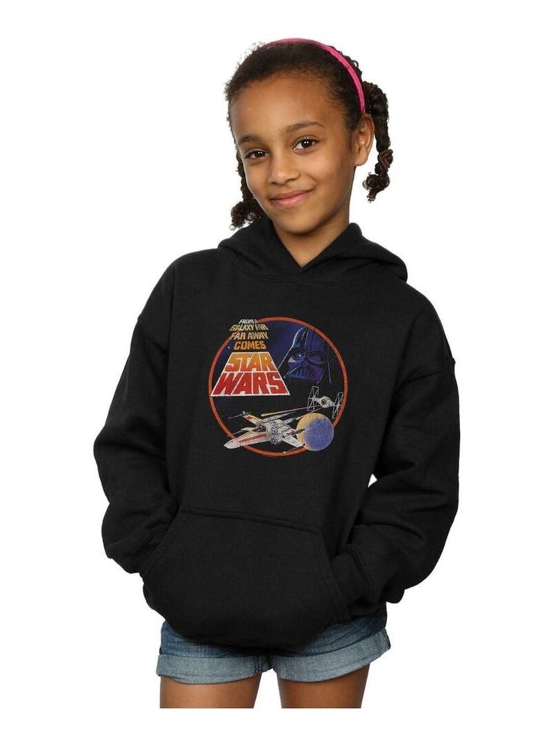 Star Wars - Sweat à capuche FROM A GALAXY FAR FAR AWAY Noir - Kiabi