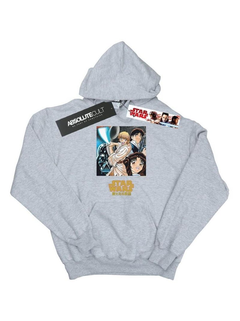Star Wars - Sweat à capuche Gris chiné - Kiabi