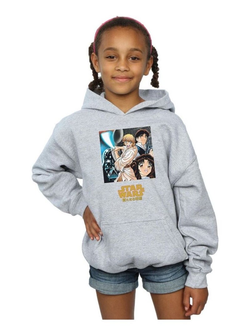 Star Wars - Sweat à capuche Gris chiné - Kiabi