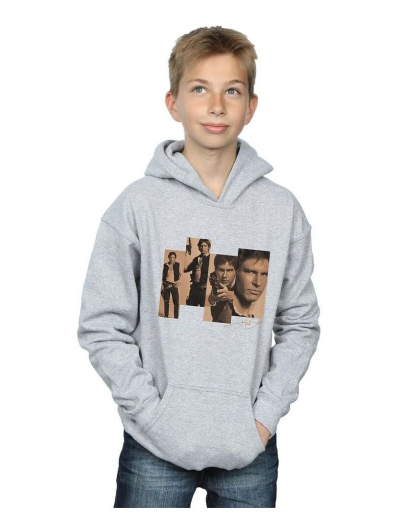 Star Wars - Sweat à capuche Gris chiné - Kiabi