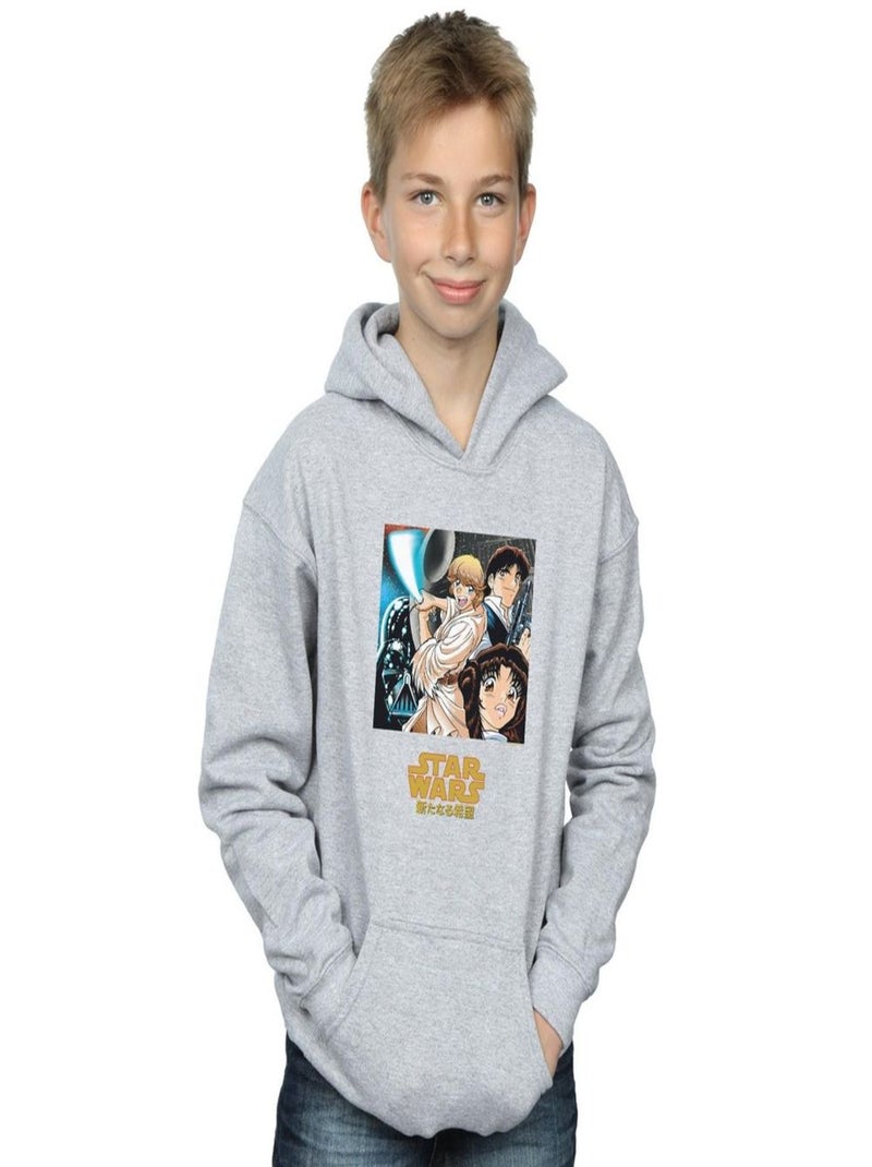 Star Wars - Sweat à capuche Gris chiné - Kiabi