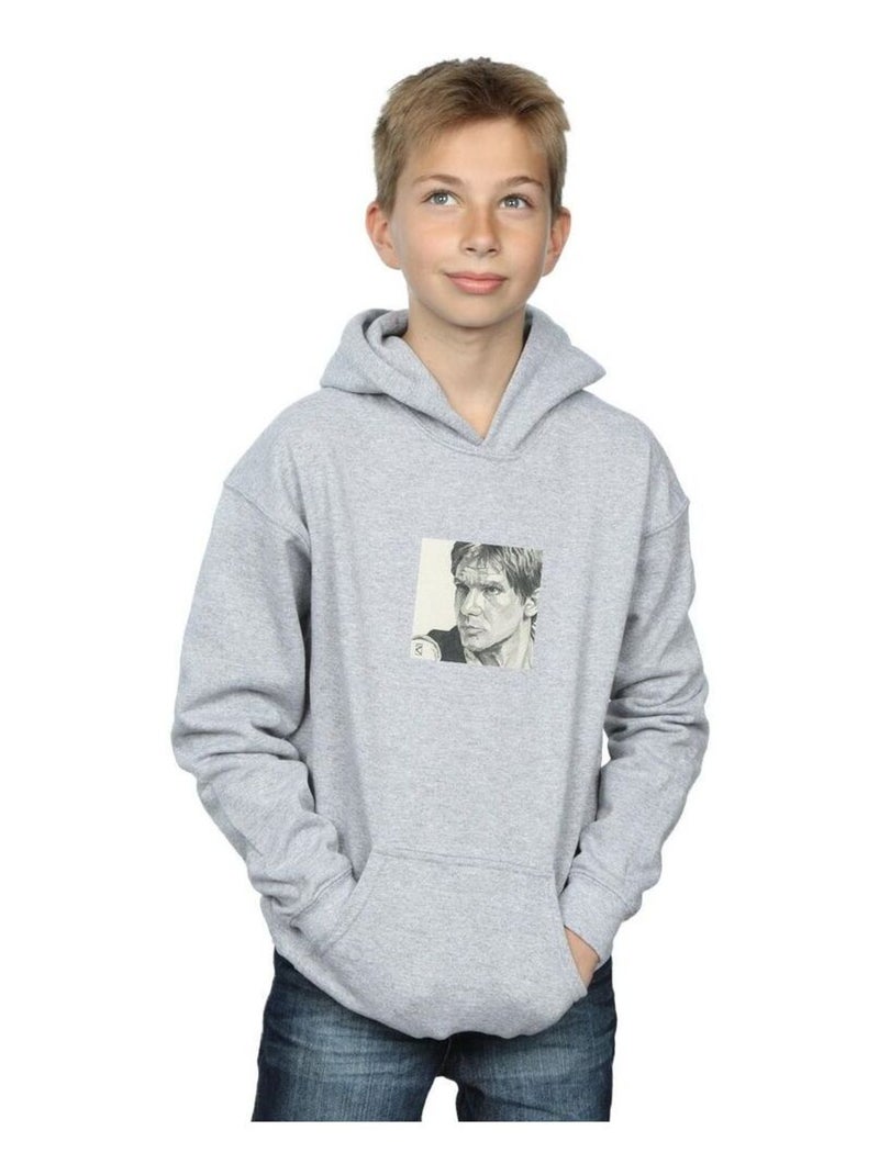 Star Wars - Sweat à capuche Gris chiné - Kiabi