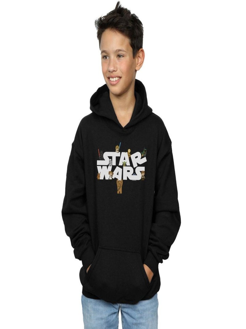 Star Wars - Sweat à capuche KIDDIE Noir - Kiabi