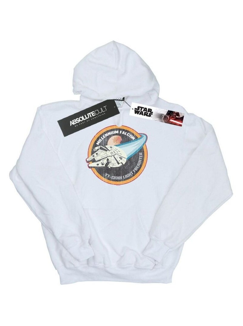 Star Wars - Sweat à capuche MILLENNIUM Blanc - Kiabi