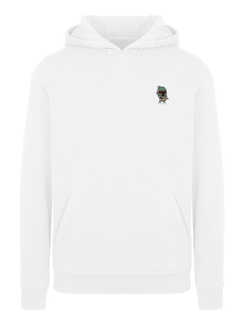 Star Wars - Sweat à capuche motif Boba Fett motif/style imprimé sur poitrine Blanc - Kiabi