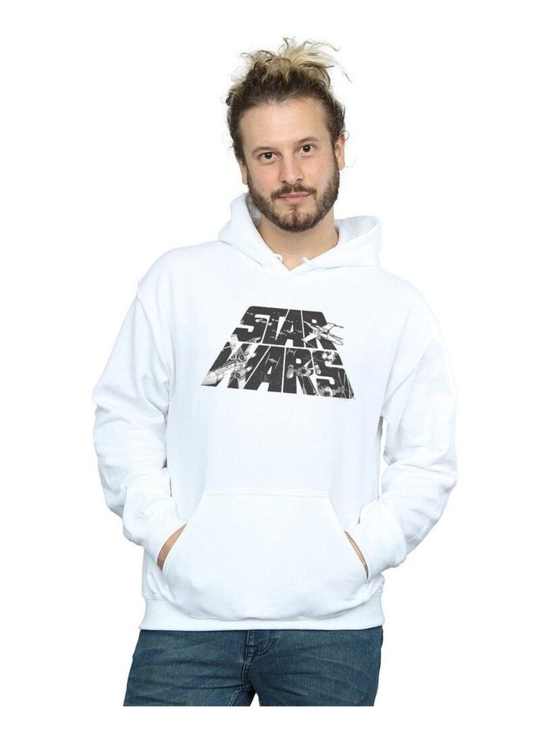Star Wars - Sweat à capuche motif/style logo Blanc - Kiabi