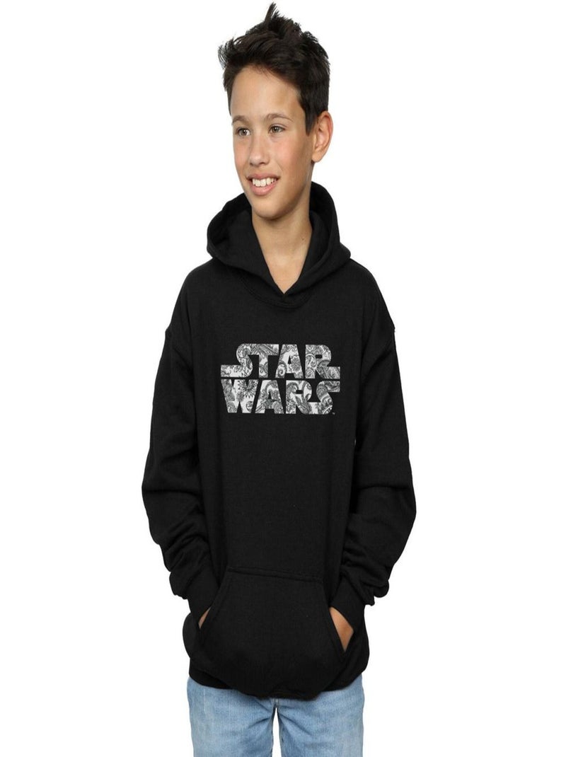Star Wars - Sweat à capuche Noir - Kiabi