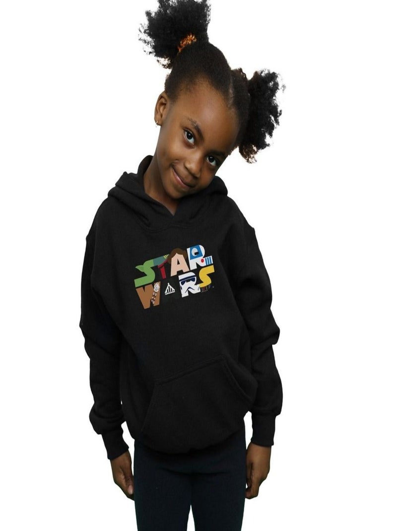 Star Wars - Sweat à capuche Noir - Kiabi