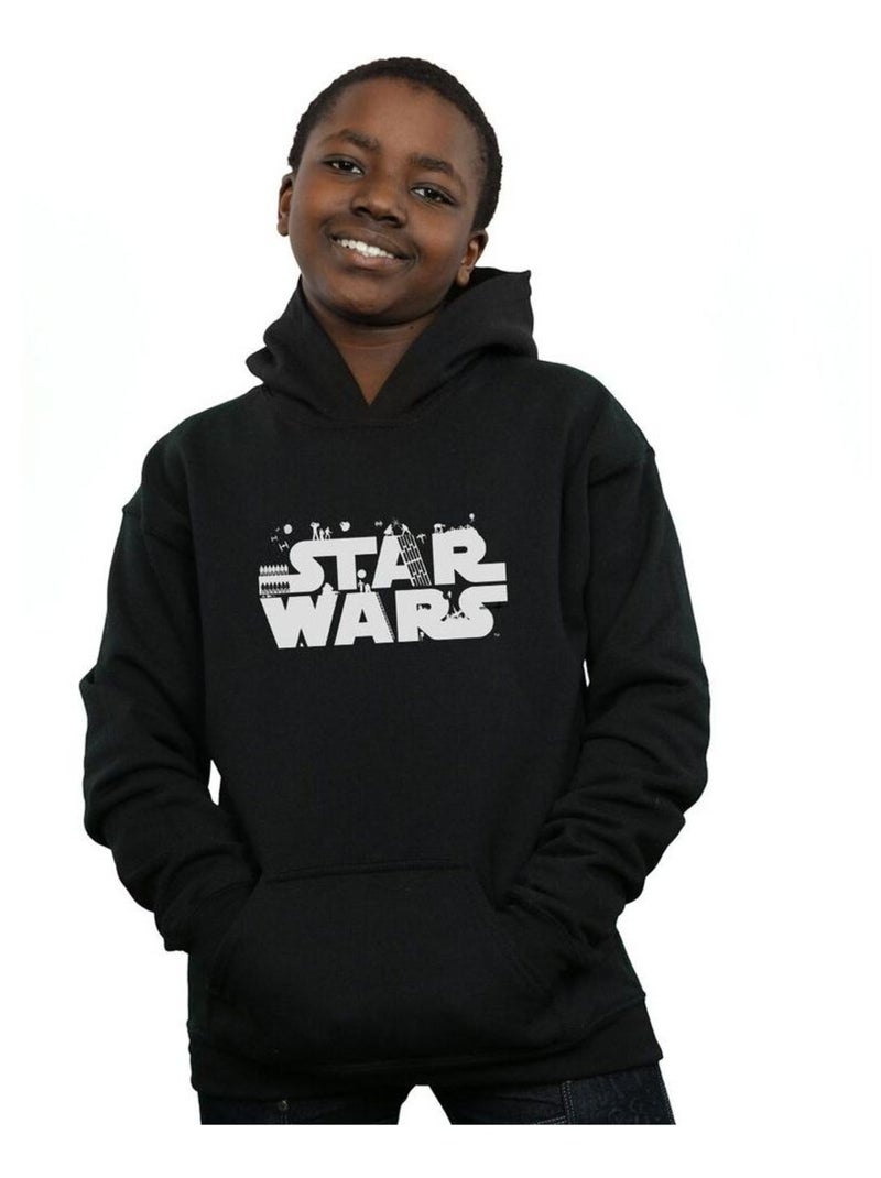 Star Wars - Sweat à capuche Noir - Kiabi