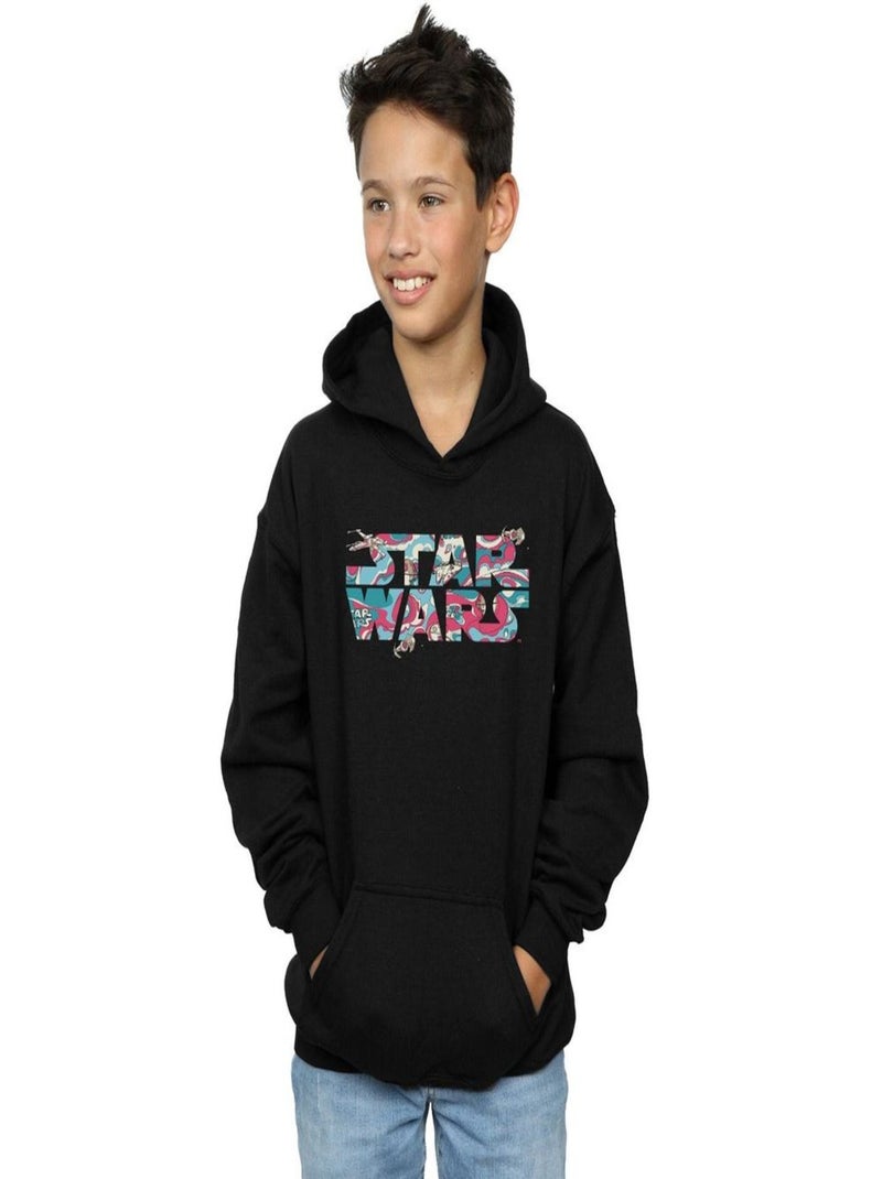 Star Wars - Sweat à capuche Noir - Kiabi