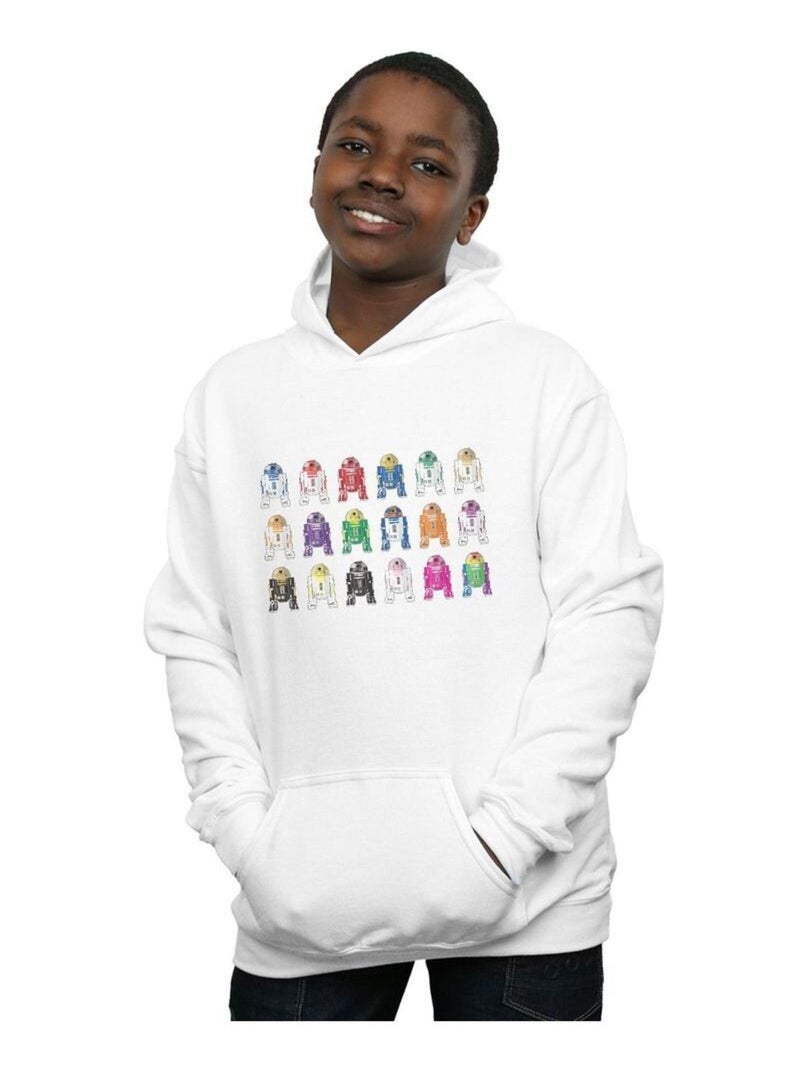 Star Wars - Sweat à capuche R2 UNITS Blanc - Kiabi