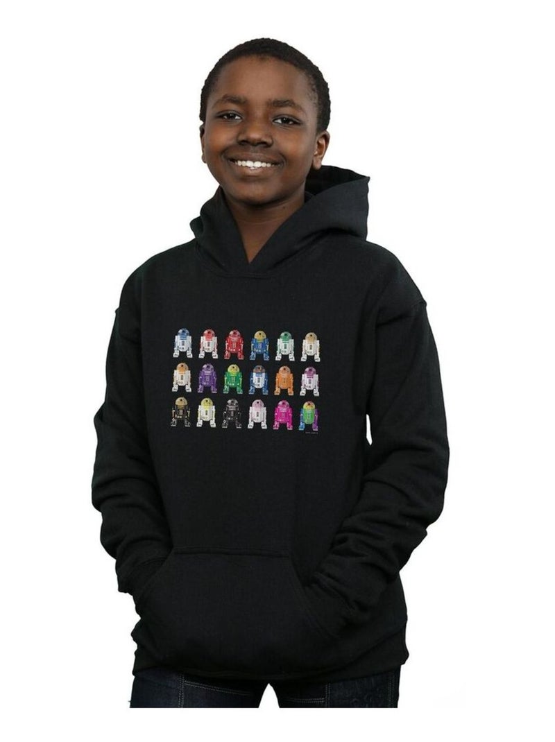 Star Wars - Sweat à capuche R2 UNITS Noir - Kiabi