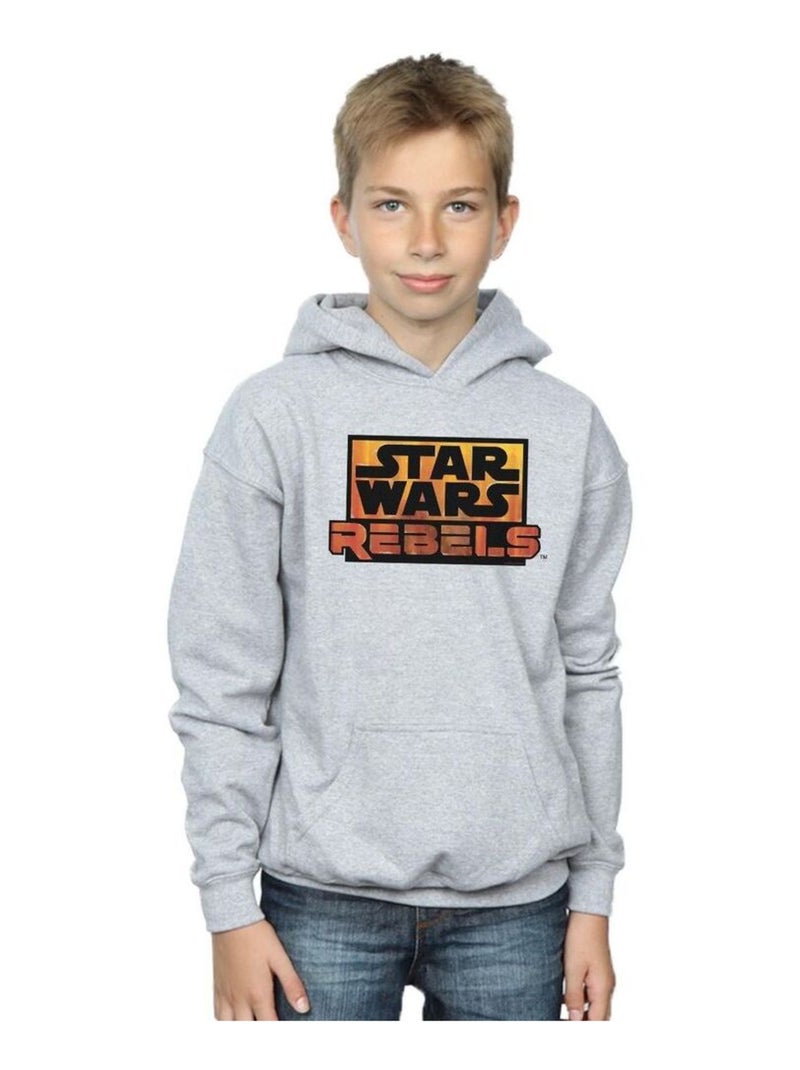 Star Wars - Sweat à capuche REBELS Gris chiné - Kiabi