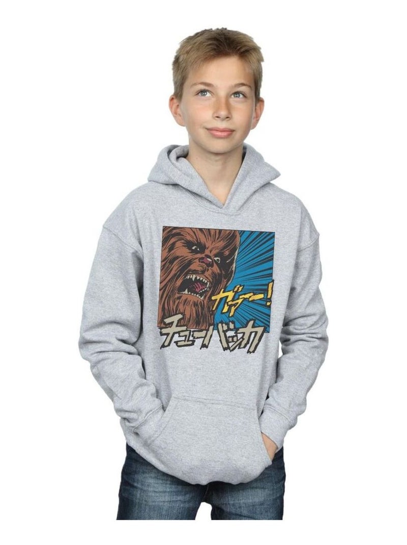 Star Wars - Sweat à capuche ROAR Gris chiné - Kiabi