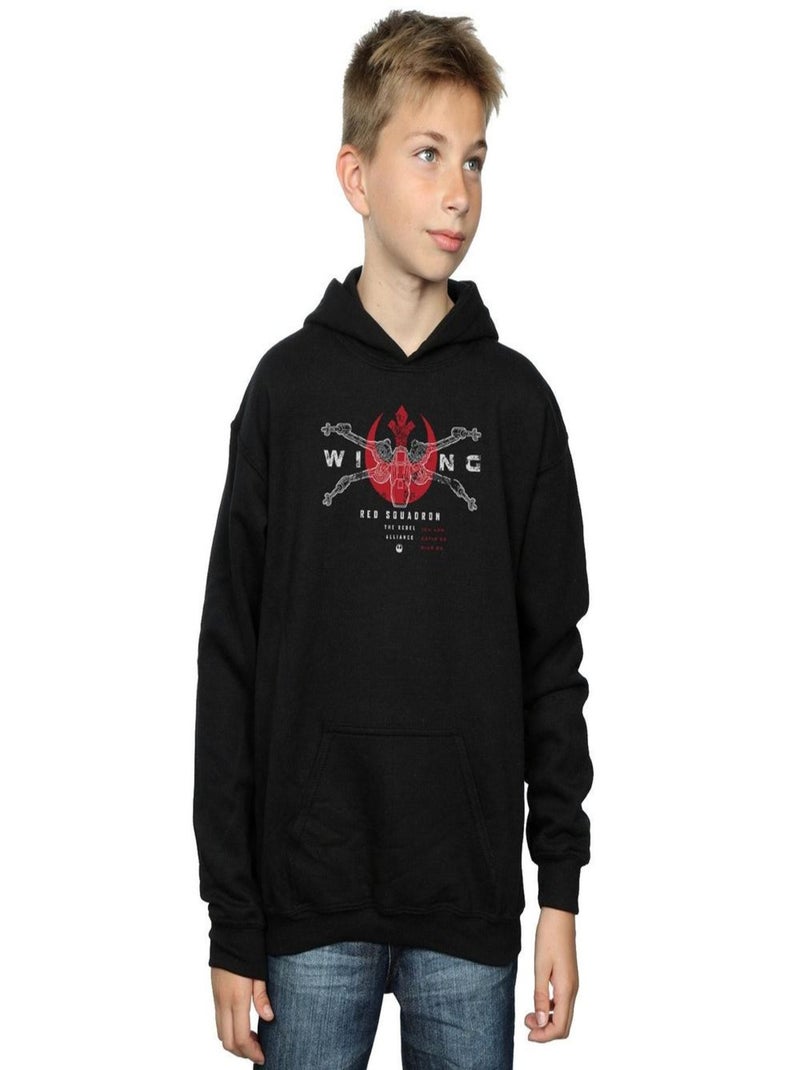 Star Wars - Sweat à capuche ROGUE ONE X-WING SQUADRON Noir - Kiabi