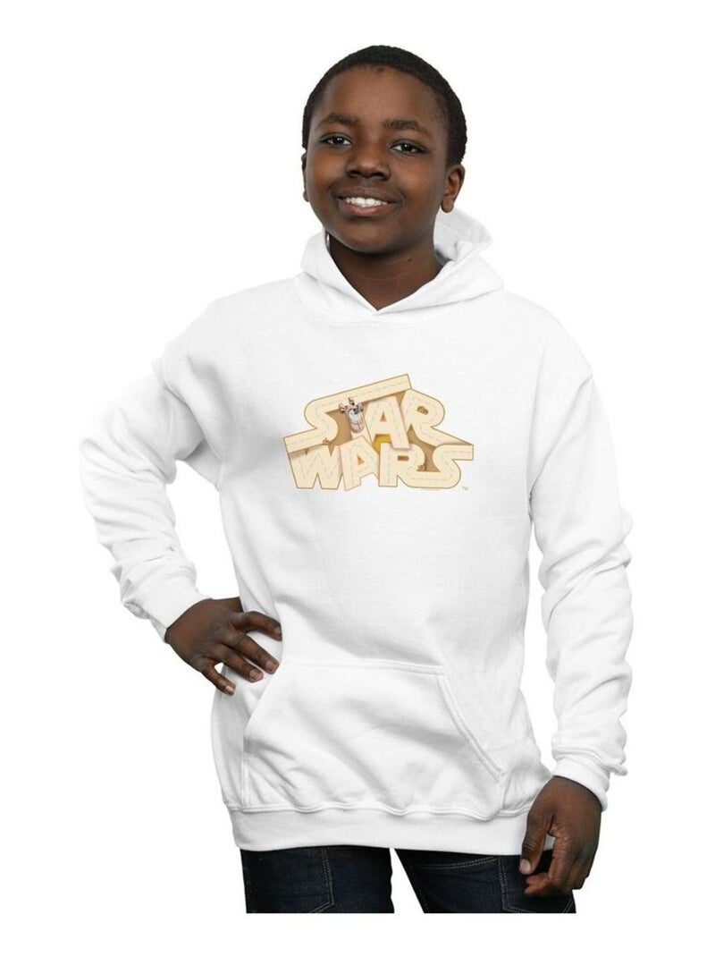 Star Wars - Sweat à capuche TATOOINE Blanc - Kiabi