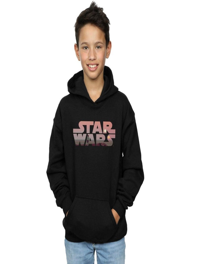 Star Wars - Sweat à capuche TATOOINE Noir - Kiabi