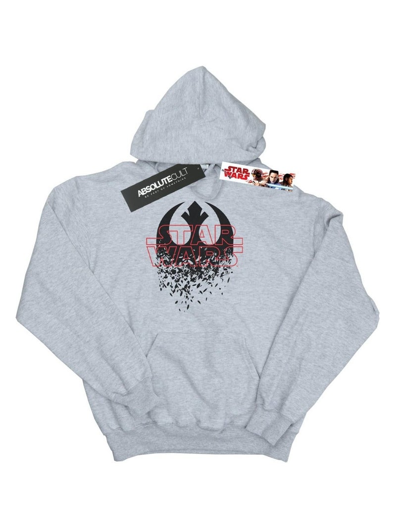 Star Wars - Sweat à capuche THE LAST JEDI Gris chiné - Kiabi