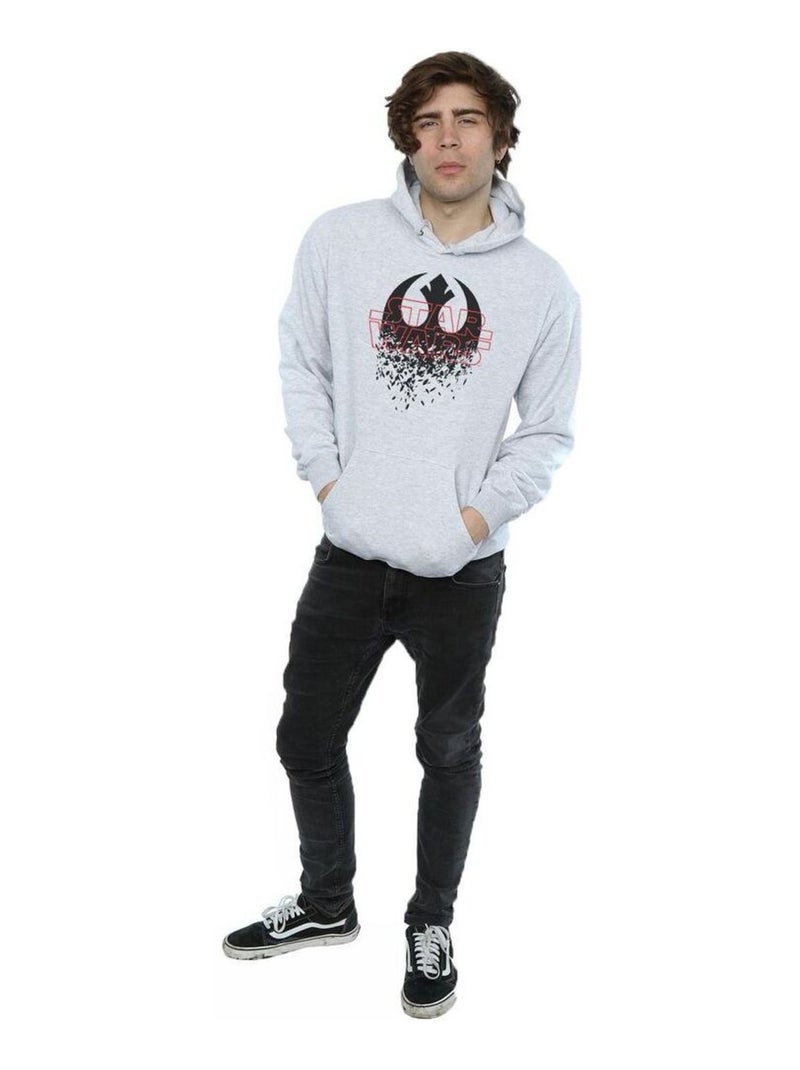 Star Wars - Sweat à capuche THE LAST JEDI Gris chiné - Kiabi