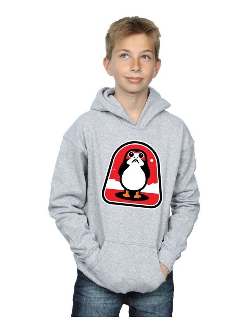 Star Wars - Sweat à capuche THE LAST JEDI Gris chiné - Kiabi