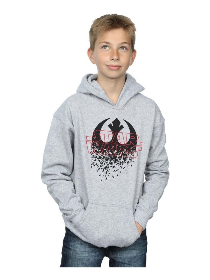 Star Wars - Sweat à capuche THE LAST JEDI Gris chiné - Kiabi