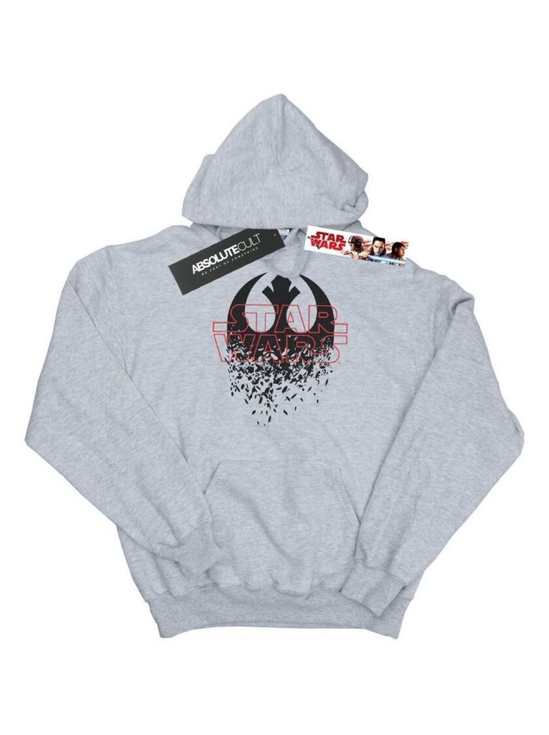 Star Wars - Sweat à capuche THE LAST JEDI Gris chiné - Kiabi