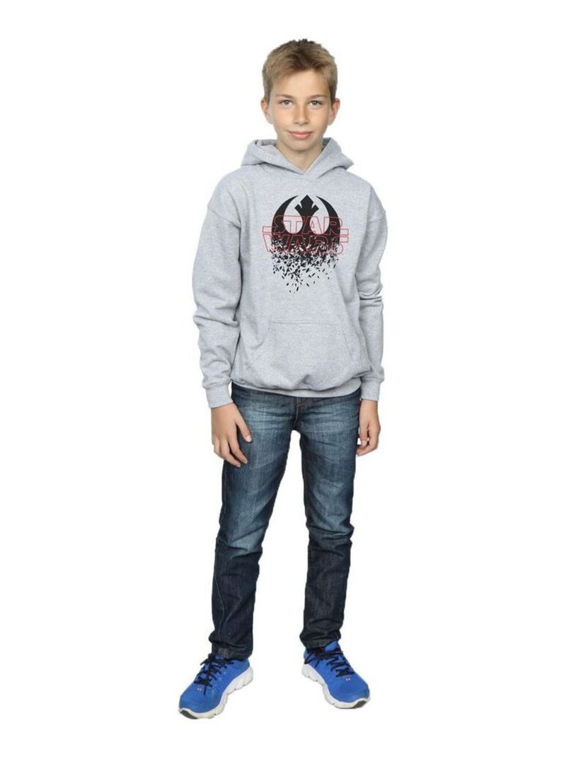 Star Wars - Sweat à capuche THE LAST JEDI Gris chiné - Kiabi