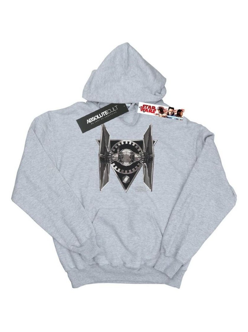 Star Wars - Sweat à capuche THE LAST JEDI TIE FIGHTER Gris chiné - Kiabi